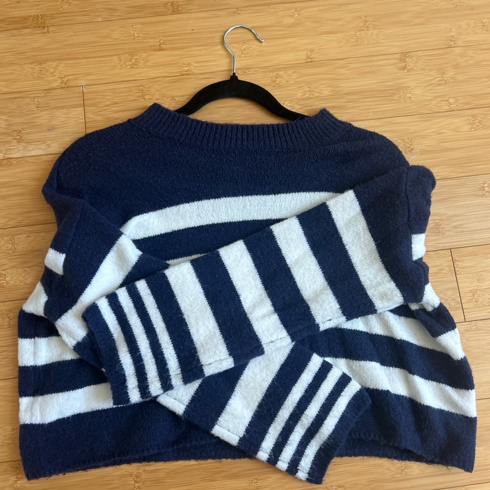 Sincerely Jules and White Striped Women's Sweater
